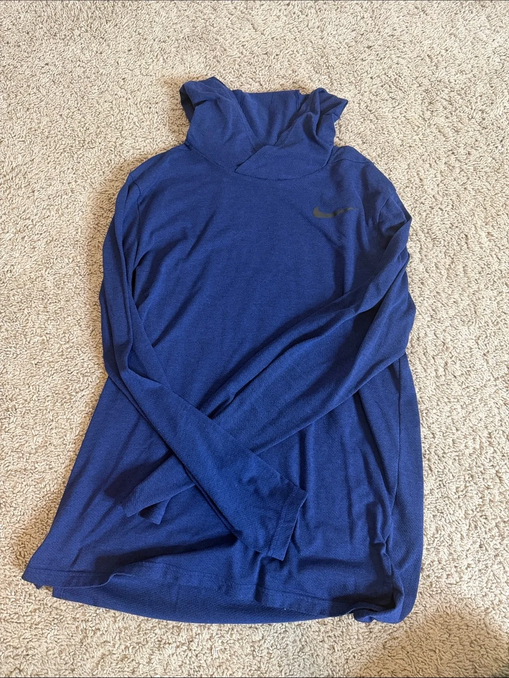 Nike Women's Hooded Long Sleeve Top in Deep Blue
